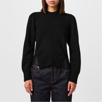 ALEXANDER MCQUEEN Alex Knitwear Ld43 Women Jumpers BLACK for sale