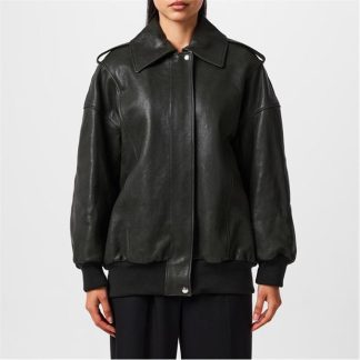 ALEXANDER MCQUEEN Alex Leather Jkt Ld43 Women Green  for sale