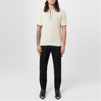 ALEXANDER MCQUEEN Alex Polo Shirt Sn41 Men Vanilla Black  for sale