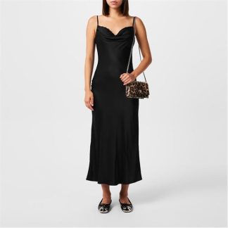 ALEXANDER MCQUEEN Alex Silk Midi Ld43 Women Black  for sale