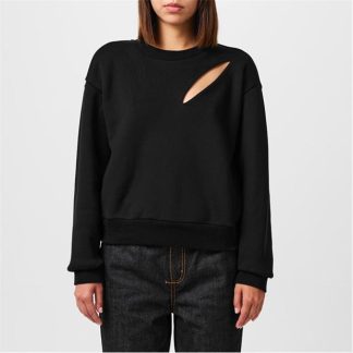 ALEXANDER MCQUEEN Alex Sweater Ld43 Women Crew Sweaters BLACK for sale