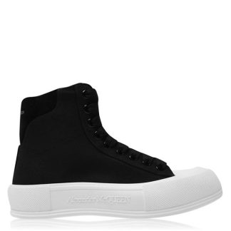 ALEXANDER MCQUEEN Alexander Mcqueen Plimsolls High Top Women High Tops Blk/Wht 1070 for sale