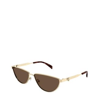 ALEXANDER MCQUEEN Am0456s Sunglasses Women Gold/Brown  for sale