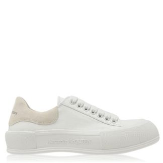 ALEXANDER MCQUEEN Canvas Low Sneaker Men White/White9000  for sale