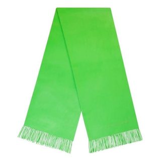 ALEXANDER MCQUEEN Cashmere Logo Embroidered Scarf Women Acid Green 3800  for sale