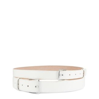 ALEXANDER MCQUEEN Double Belt Women Belts White 9007 for sale