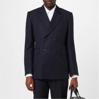 ALEXANDER MCQUEEN Double-Breasted Blazer Men Navy  for sale