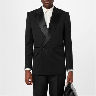 ALEXANDER MCQUEEN Double Breasted Tuxedo Blazer Men Black  for sale