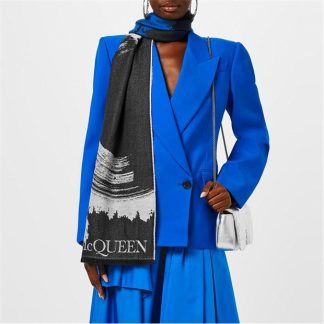 ALEXANDER MCQUEEN Double Breasted Wool Jacket Women Galactic 4155  for sale