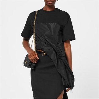 ALEXANDER MCQUEEN Drape T Shirt Women Black 1000  for sale