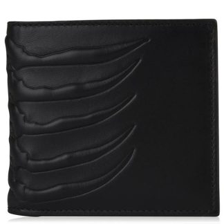 ALEXANDER MCQUEEN Embellished Skeleton Wallet Unisex Black  for sale