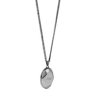 ALEXANDER MCQUEEN Engraved Stone Necklace Unisex Silver  for sale