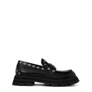 ALEXANDER MCQUEEN Eyelet Loafer Men Blk/Silv 1081  for sale