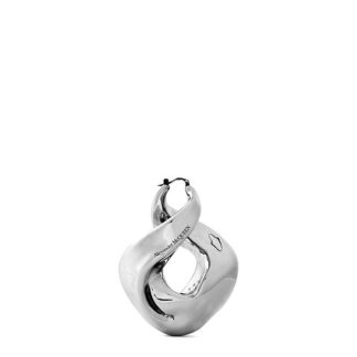 ALEXANDER MCQUEEN Fluid Hoop Earrings Women Silver  for sale