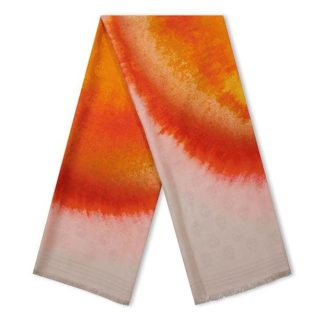 ALEXANDER MCQUEEN Galactic Iris Scarf Women Pink/Amber  for sale