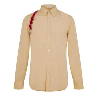 ALEXANDER MCQUEEN Harness Strap Shirt Men Beige 9502  for sale