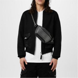 ALEXANDER MCQUEEN Hybrid Bomber Jacket Men Black  for sale