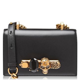 ALEXANDER MCQUEEN Jewel Knuckleduster Crossbody Bag Women Crossbody Bags Black 1000 for sale