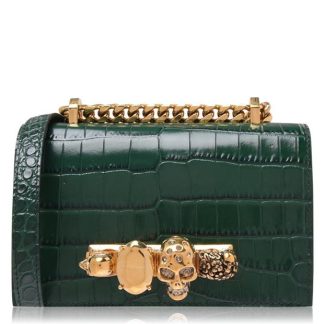 ALEXANDER MCQUEEN Jewel Knuckleduster Crossbody Bag Women Crossbody Bags Emerald 3120 for sale