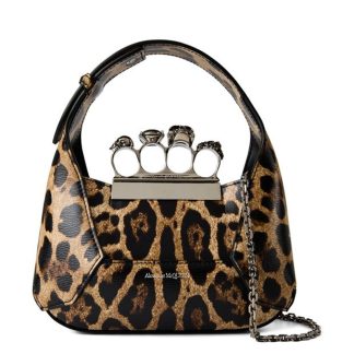 ALEXANDER MCQUEEN Jewelled Hobo Mini Handbag Women Mini Bags NATURAL/BLACK for sale