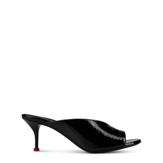 ALEXANDER MCQUEEN Leather Mules Women Blk/Red  for sale