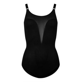 ALEXANDER MCQUEEN Mesh Panel Sheer Bodysuit Women Black 1000  for sale