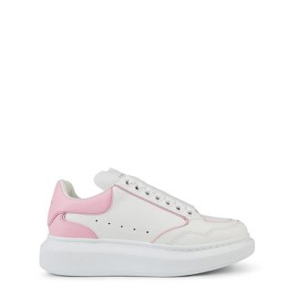 ALEXANDER MCQUEEN Oversize Leather Sneaker Women Wht/Pink  for sale