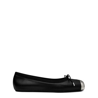 ALEXANDER MCQUEEN Punk Ballet Flats Women Ballet Pumps Blk Slver 1081 for sale