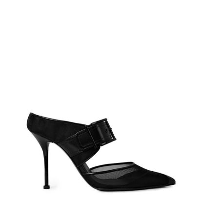 ALEXANDER MCQUEEN Punk Mesh Mules Women Black 1000  for sale