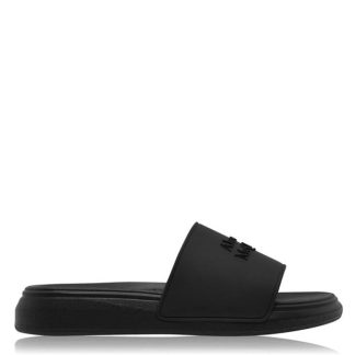 ALEXANDER MCQUEEN Rubber Sliders Women Black 1000  for sale