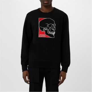 ALEXANDER MCQUEEN Skull Box Sweatshirt Men Black  for sale