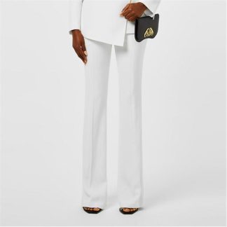 ALEXANDER MCQUEEN Slim Flare Trousers Women Ivory  for sale