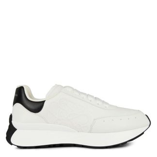 ALEXANDER MCQUEEN Sprint Runners Women Runners Wht/Blk 9061 for sale