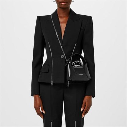 ALEXANDER MCQUEEN Structured Zip Blazer Women Black  for sale