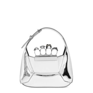 ALEXANDER MCQUEEN The Jewelled Hobo Mini Bag Women Mini Bags Silver 1402 for sale