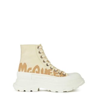 ALEXANDER MCQUEEN Tread Graffiti Hi Tops Women High Tops Off White 2257 for sale