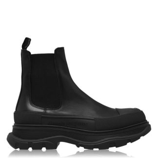 ALEXANDER MCQUEEN Tred Leather Boots Men Black 1081  for sale