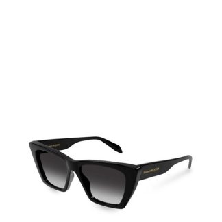 Alexander McQueen ALEXANDER MCQUEEN SUNGLASSES AM0299S Women Cat Eye Sunglasses BLACK for sale