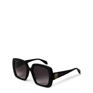 Alexander McQueen ALEXANDER MCQUEEN SUNGLASSES AM0378S Women Black  for sale