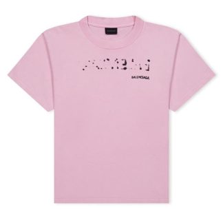 BALENCIAGA Bal Bleed Logo T Ch42 Kids Pink/Black  for sale