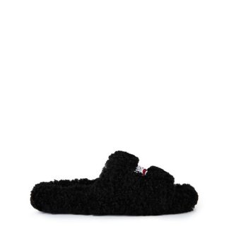 BALENCIAGA Bal Fur Slipper Ld99 Women Slider Slippers Black Shearl for sale