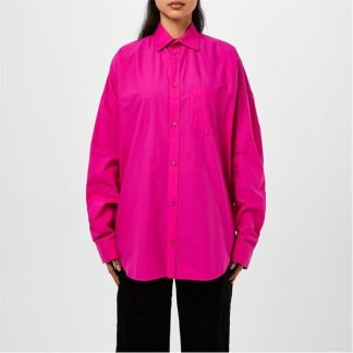 BALENCIAGA Bal Logo LS Shirt Ld42 Women Pink/Black  for sale