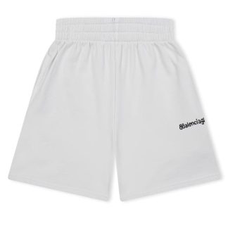 BALENCIAGA Bal Logo Shorts Jn34 Kids White 9081  for sale