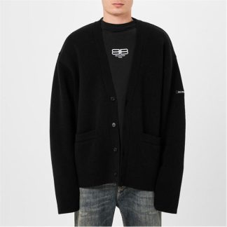 BALENCIAGA Bal Ls Log Cardi Sn42 Men Black  for sale