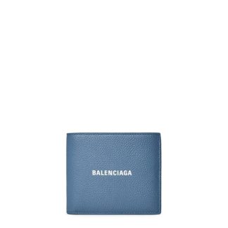 BALENCIAGA Bal Square Wallet Sn34 Unisex Blue/White  for sale