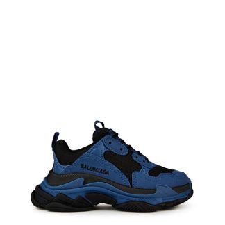 BALENCIAGA Bal Triple S Trnr Ch99 Kids Chunky Trainers Navy for sale