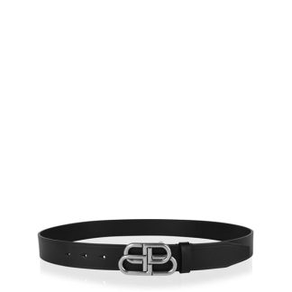 BALENCIAGA Bb Belt Unisex Black/Silver  for sale