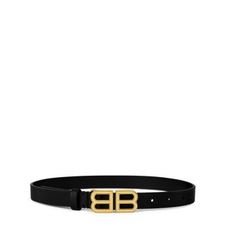 BALENCIAGA Bb Hourglass Thin Belt Women Black 1000  for sale