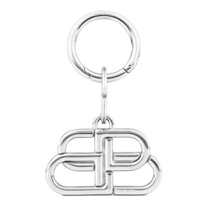 BALENCIAGA Bb Keyring Unisex Silver 0668  for sale