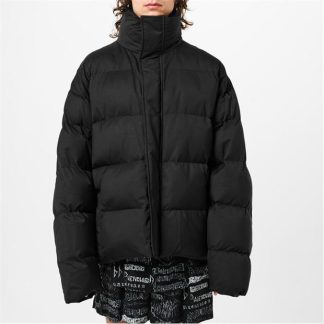 BALENCIAGA Bb Puffer Jacket Men Black  for sale